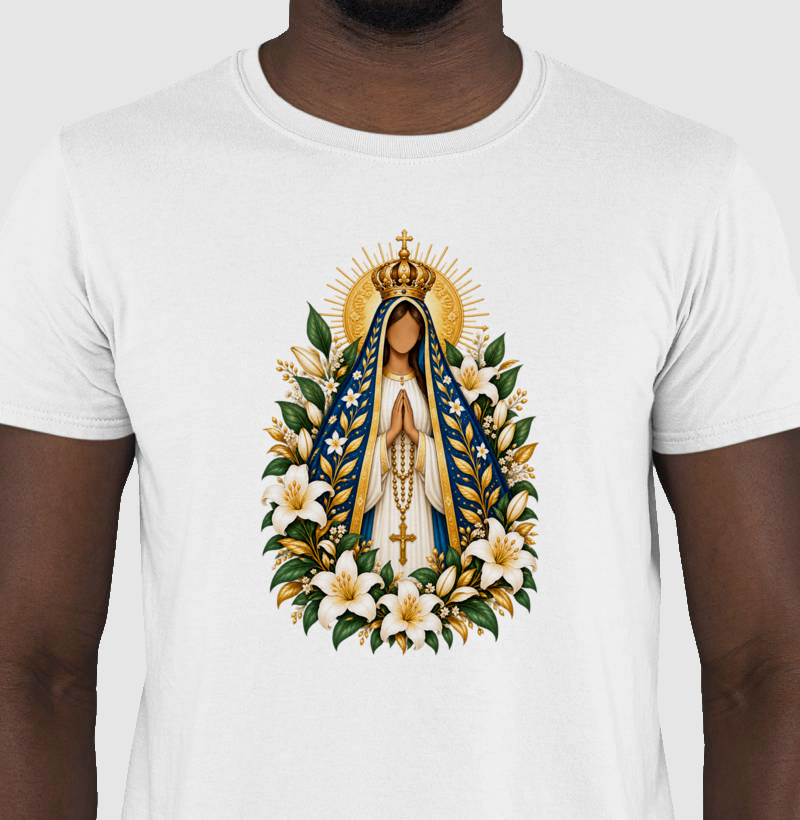 Camiseta Nossa Senhora Aparecida – Manto de Fé - Imagem 3