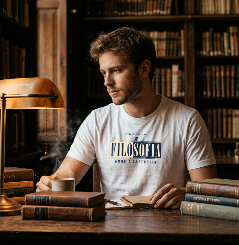 Camiseta Amor à Sabedoria – Filosofia para Quem Pensa - Imagem 2