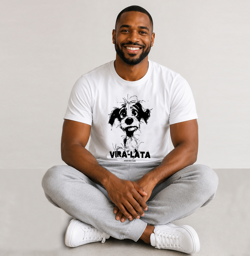 Desenho de vira-lata linhas pretas - Imagem 2