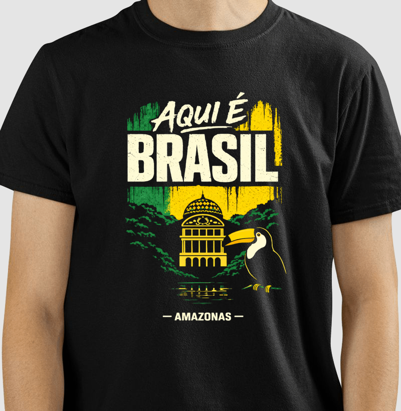 Camiseta Filhos da Patria Aqui e Brasil Amazonas - Imagem 2