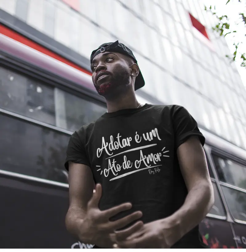 Camiseta Dog Pulse Positive Vibes Adotar é um Ato de Amor