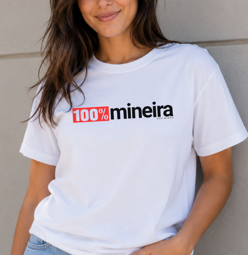 Camiseta 100% Mineira | Minimalista Moderna | Orgulho das Gerais