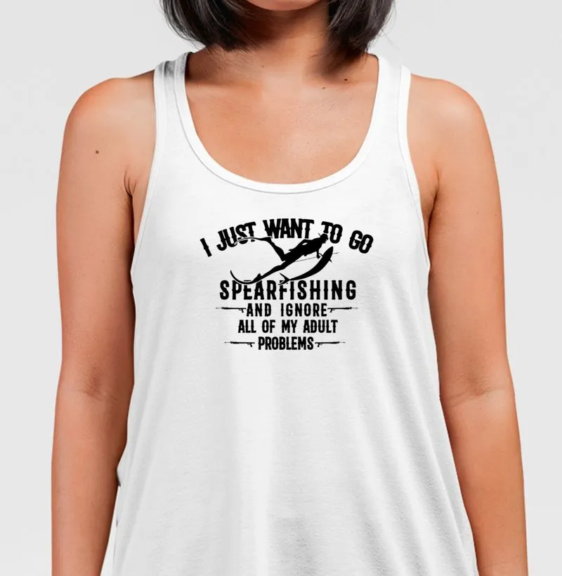 Camiseta Regata I Just Want To Go SpearFishing