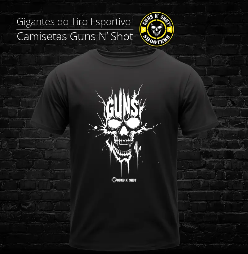 Exploding Skull CAC Tiro Esportivo Guns N' Shot - Camiseta