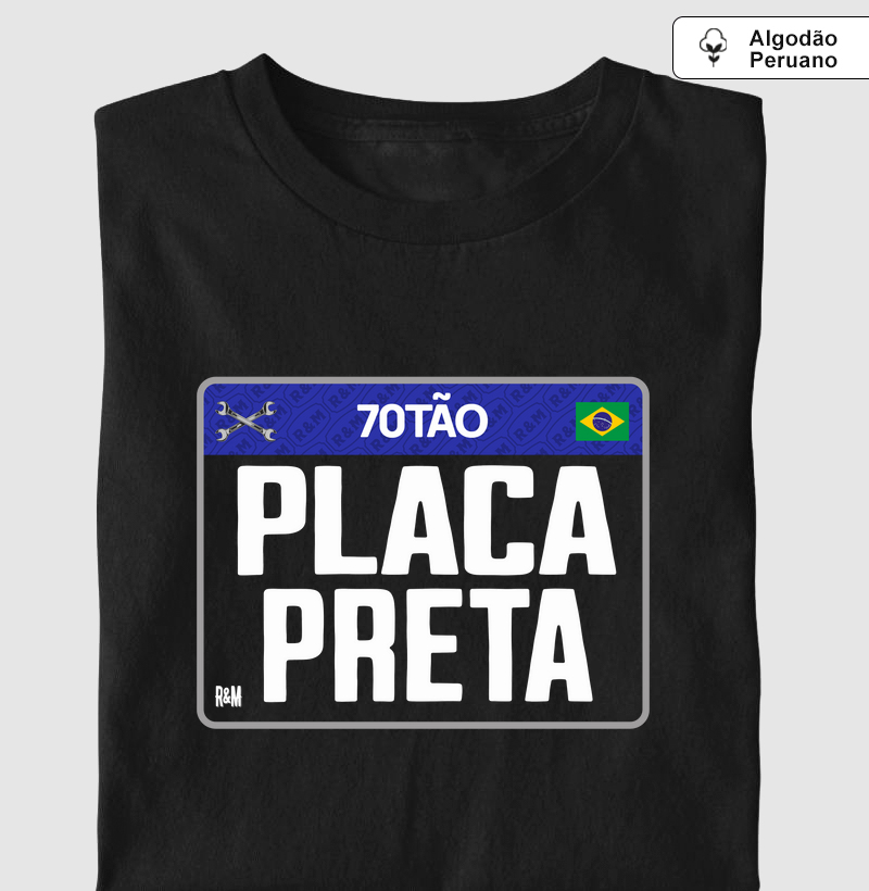 70tão Placa Preta
