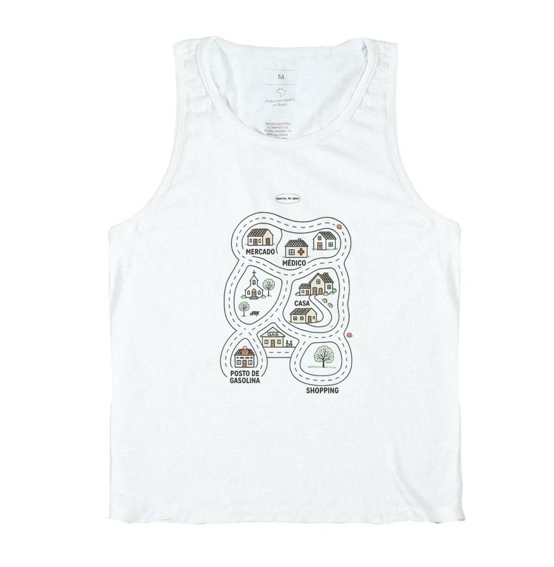 Camiseta pista de carrinho na cidade