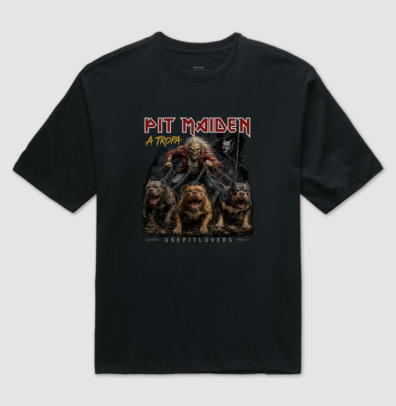PIT MAIDEN A TROPA - Camiseta Oversized