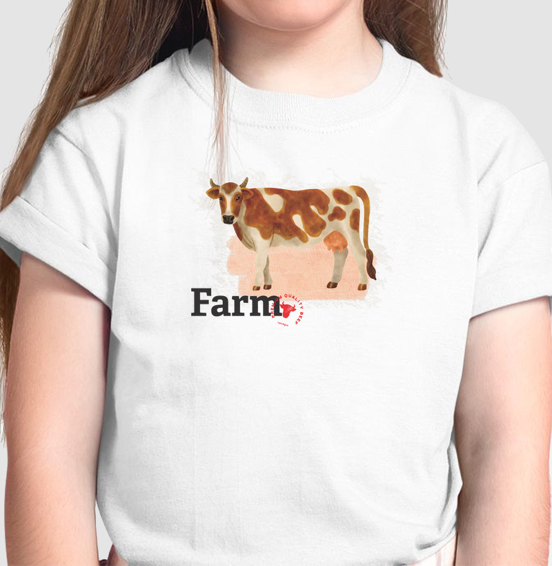 Camiseta Infantil Agro Farm Vaca