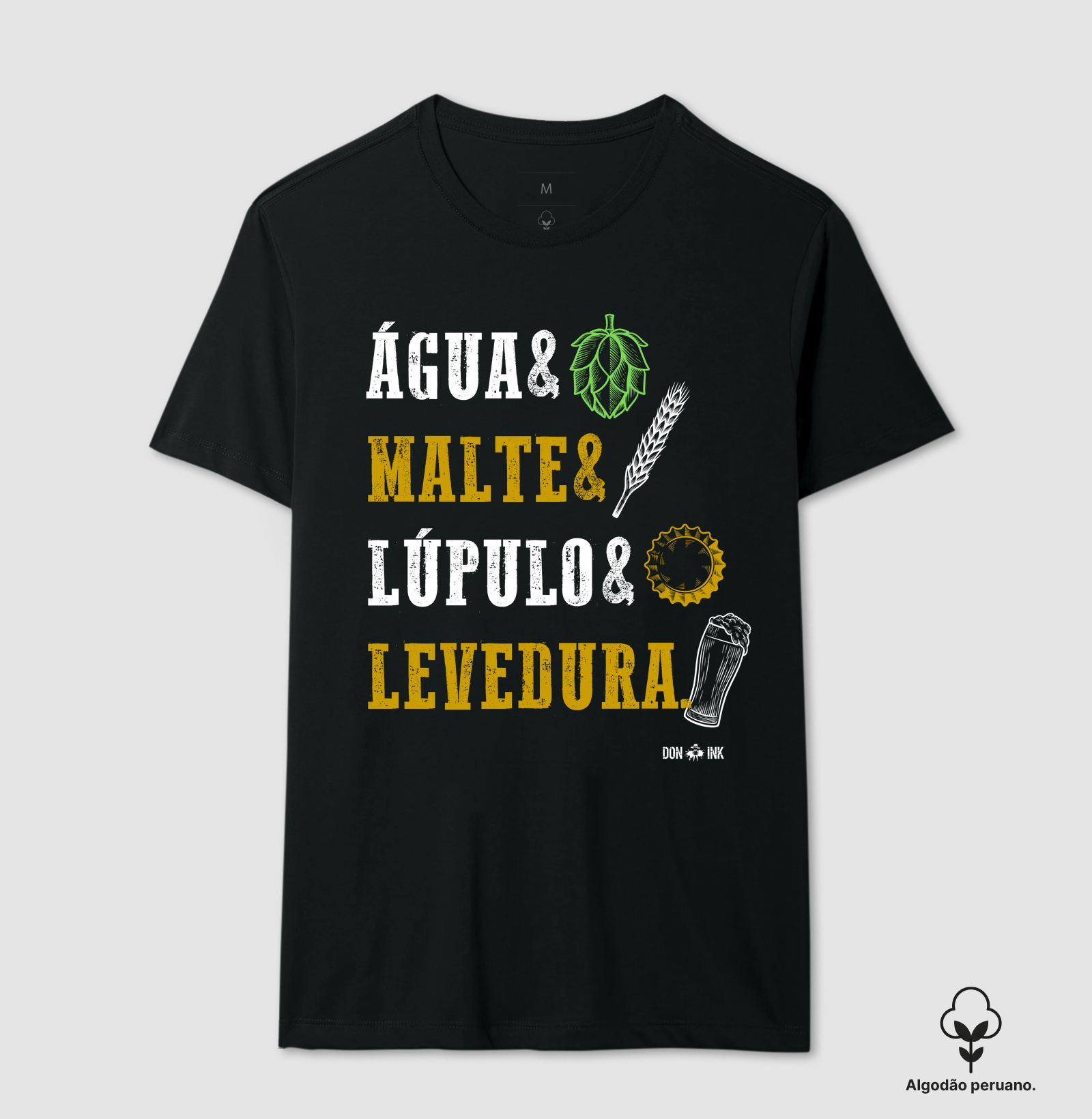 Água, Malte, Lúpulo e Levedura