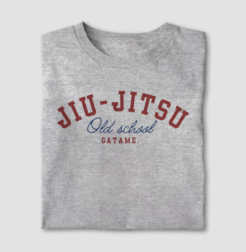 Camiseta Jiu-Jitsu Old School Gatame – Estilo College Raiz