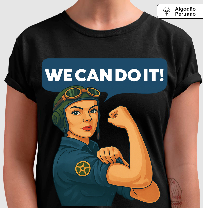 Aviadora - We Can do It! | Algodão Peruano