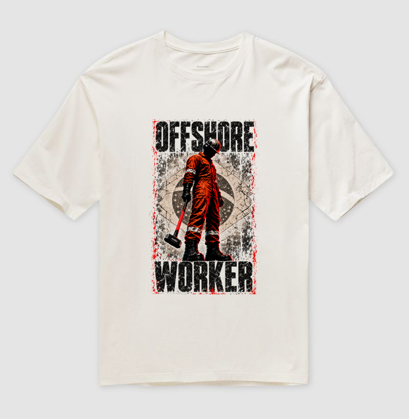 Offshore Worker Brasil - 1 - Camiseta Oversized