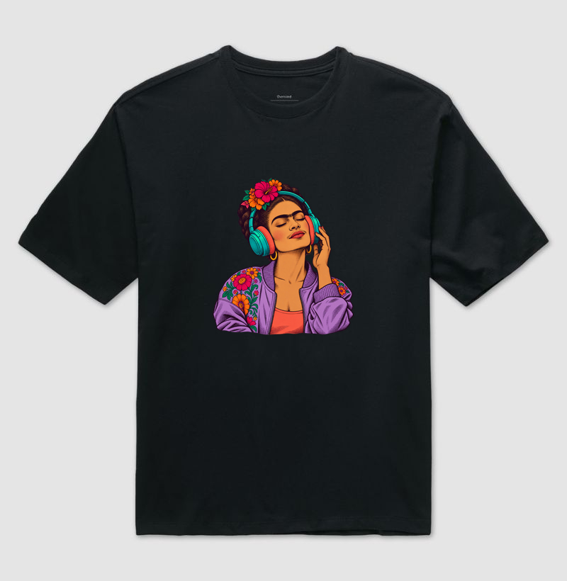 Frida Beats — Camiseta Oversized