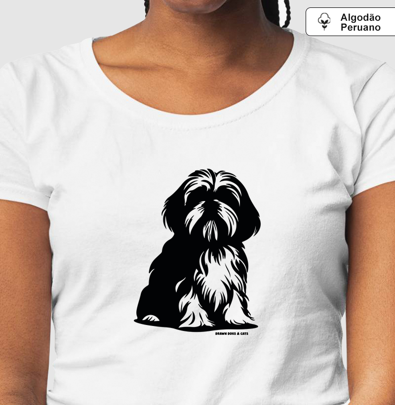 Lhasa Apso - Camiseta Algodão Peruano