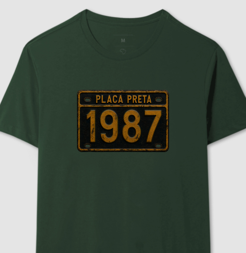 Camiseta Placa Preta 1987