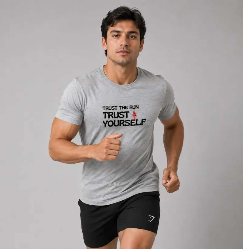 Camiseta TRUST THE RUN, TRUST YOURSELF – TRN | Camiseta Running Premium para Corredores