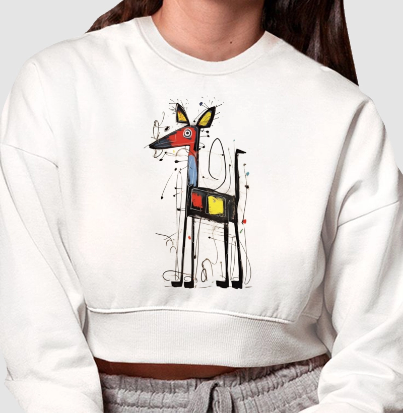 Borzoi Basquiat Style Cropped Mol.
