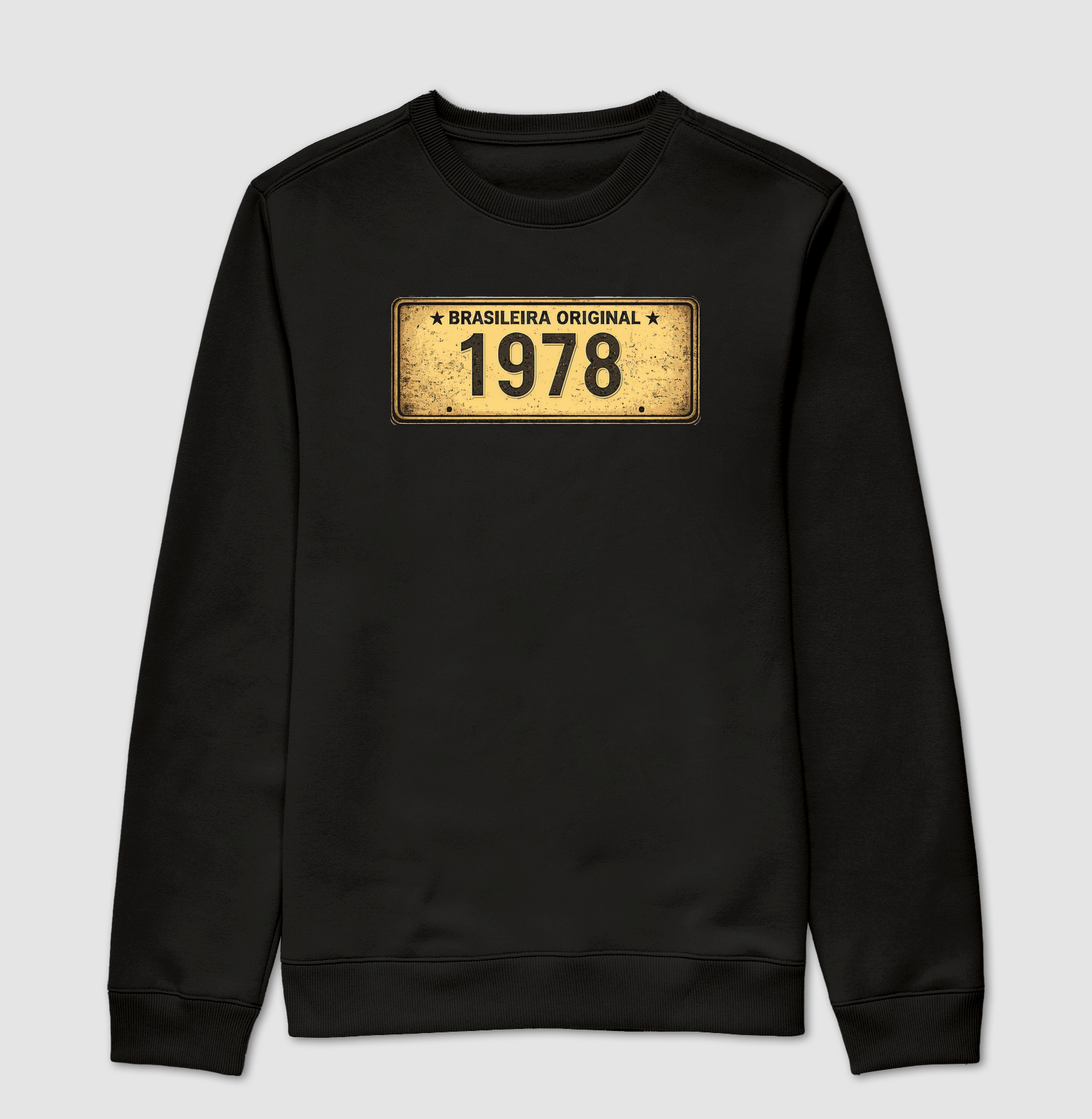BRASILEIRA PLACA AMARELA 1978 - Suéter Moletom