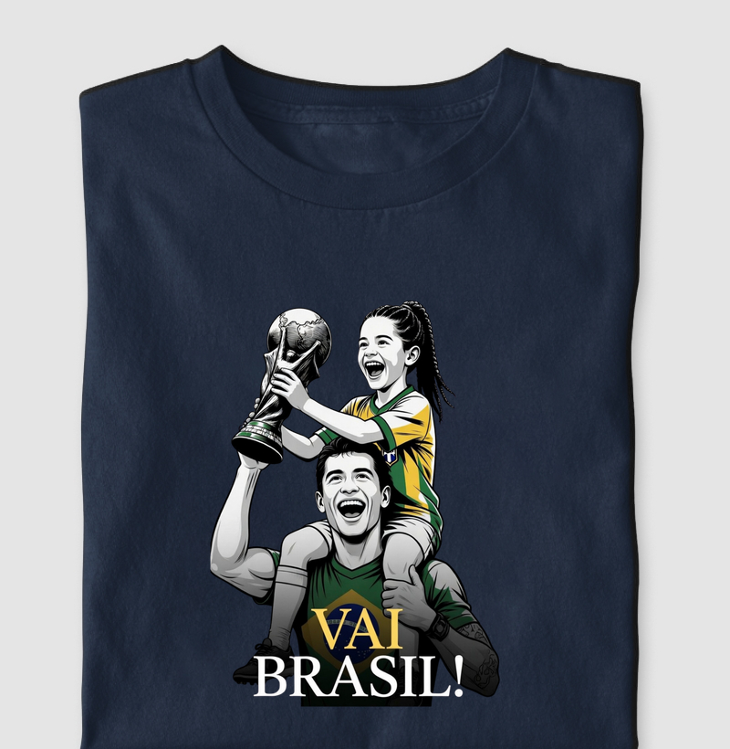 Vai Brasil - Filha nos Ombros com a taça - Copa do Mundo