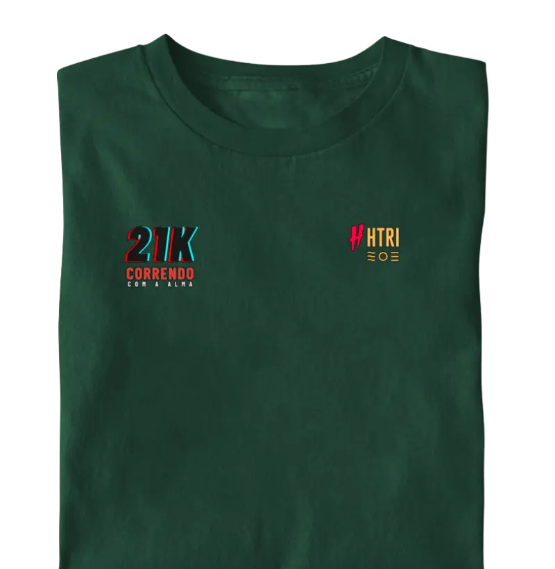 🟣 Camiseta 21K — Metade da maratona, o dobro da entrega.