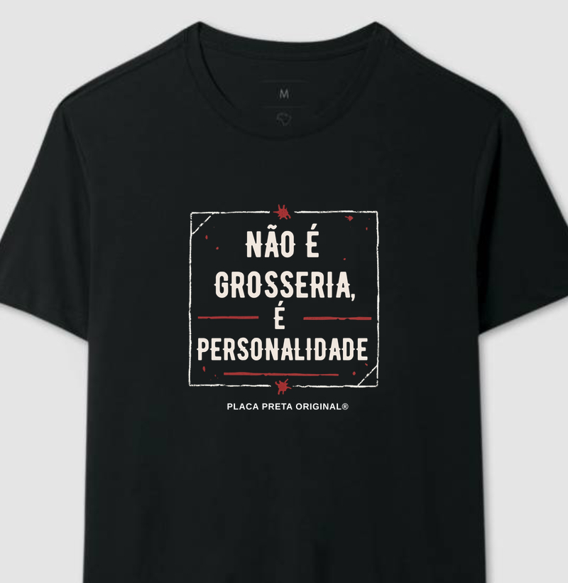 Placa Preta | Original de Fábrica | Não é Grosseria