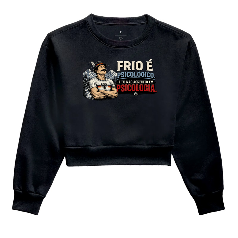 Frio Psicológico - Cropped Moletom