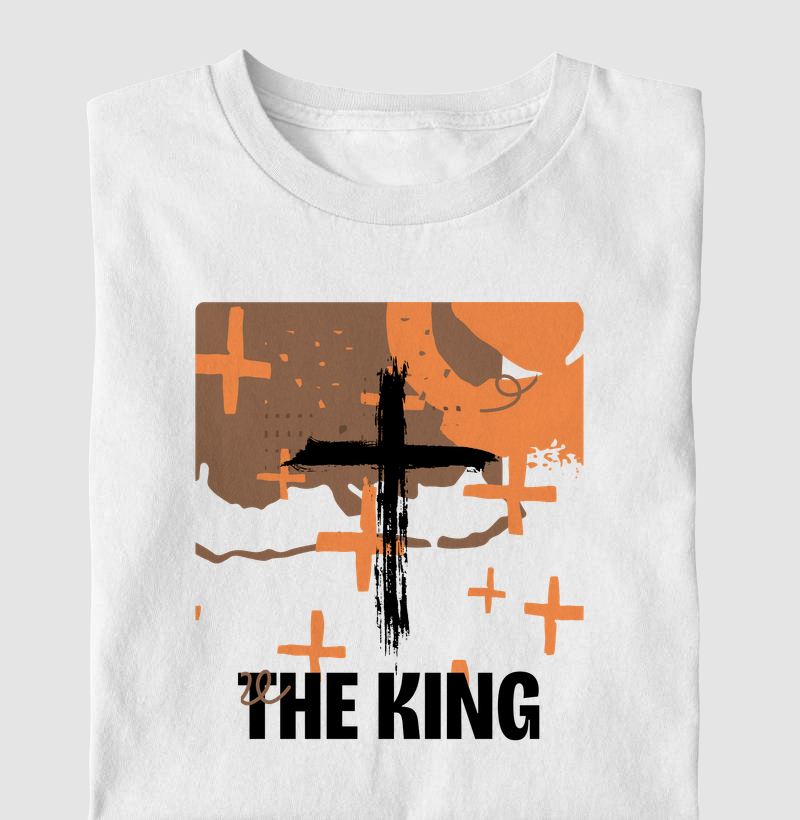 Camiseta Masculina THE KING - Estampa Preta - Camiseta