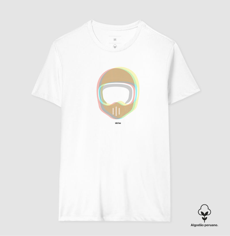 Camiseta algodão peruano hall of fame - capacete 3d