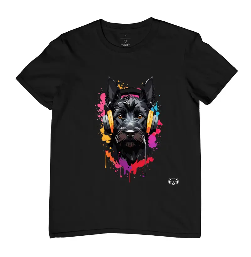 Camiseta Scottish Terrier Headphones