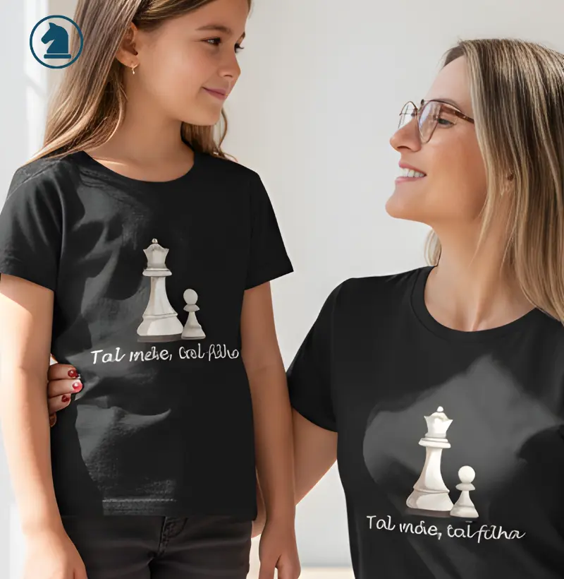 Tal mãe, tal filha - frase abaixo da arte