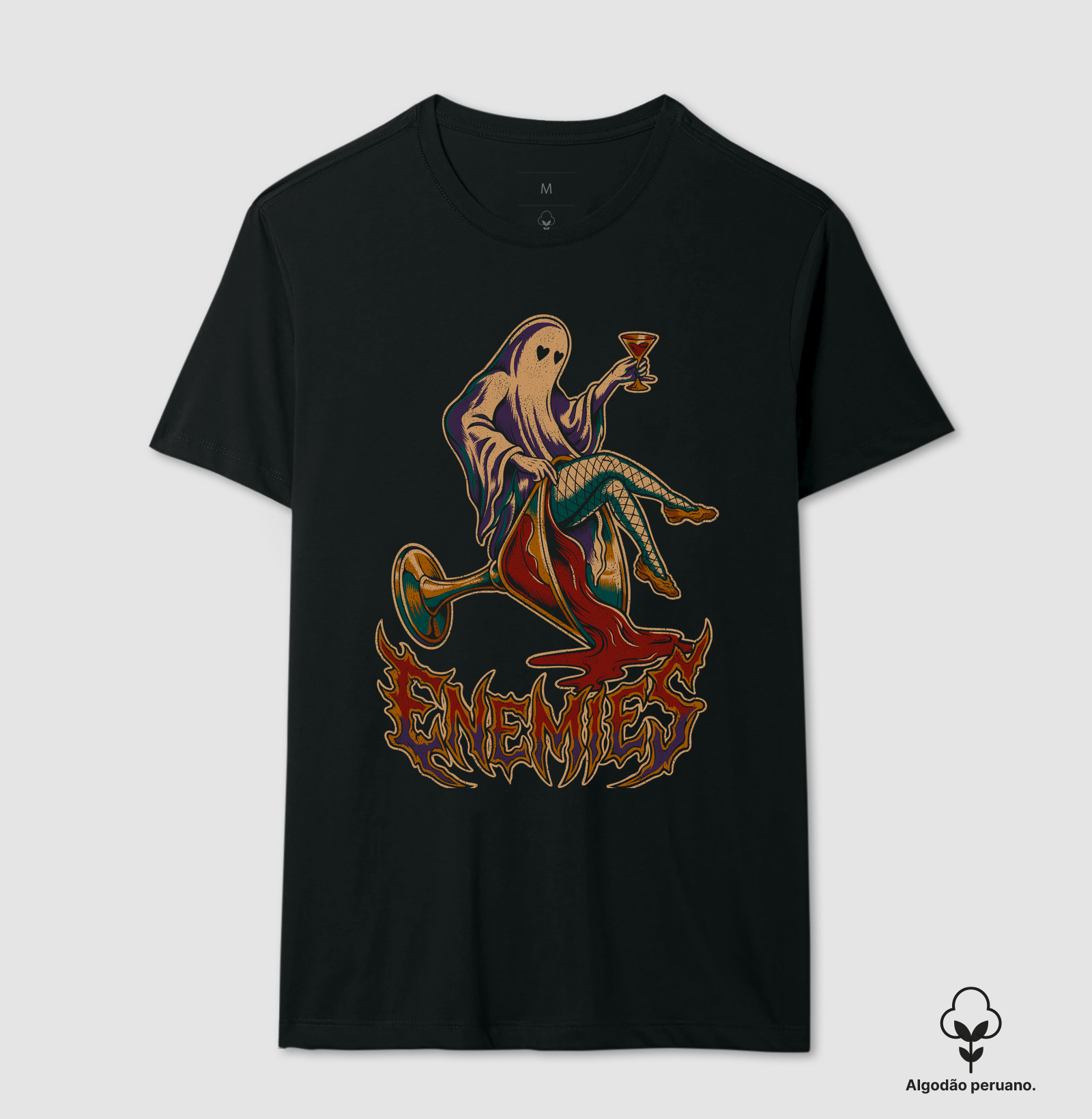 Um brinde ao além! - Camiseta Algodão Peruano