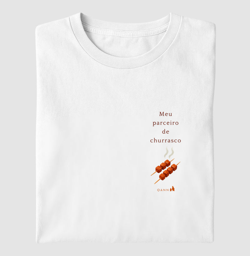 Camiseta Revelação de Gravidez para o Pai — Meu Parceiro de Churrasco