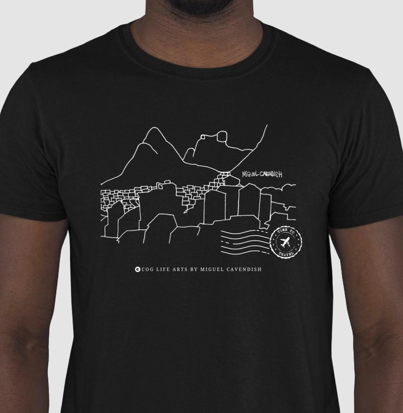 Camiseta Adulto Cartão Postal Rio Pretaa by Miguel Cavendish