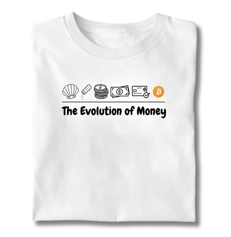 Camiseta Bitcoin The Evolution of Money