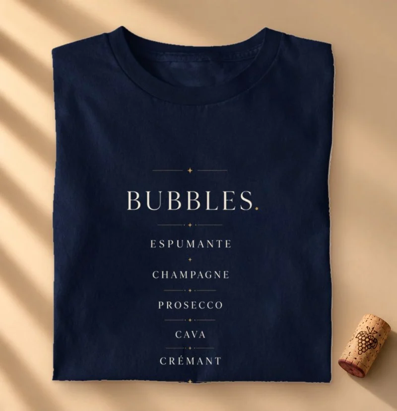 Camiseta Vinho - Bubbles