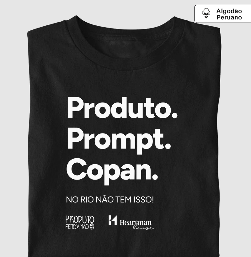 Produto. Prompt. Copan. - Camiseta Algodão Peruano