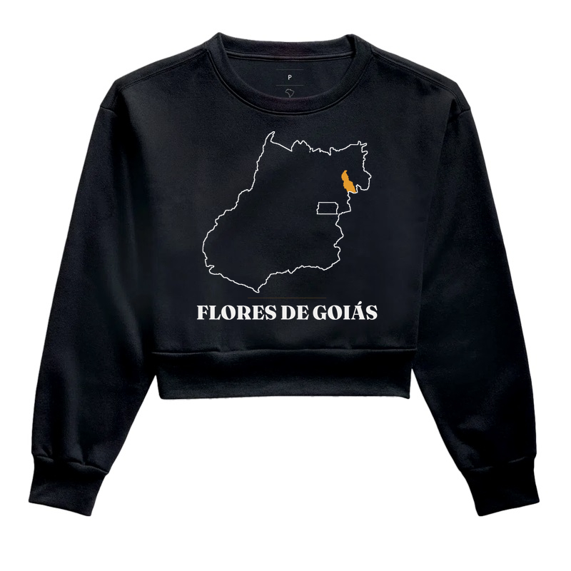 Flores de Goiás | Traço GO - Cropped Moletom