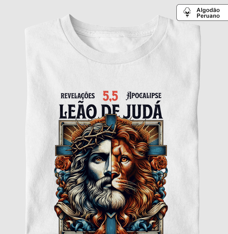 Leão de Judá Desenhado Algodão Peruano