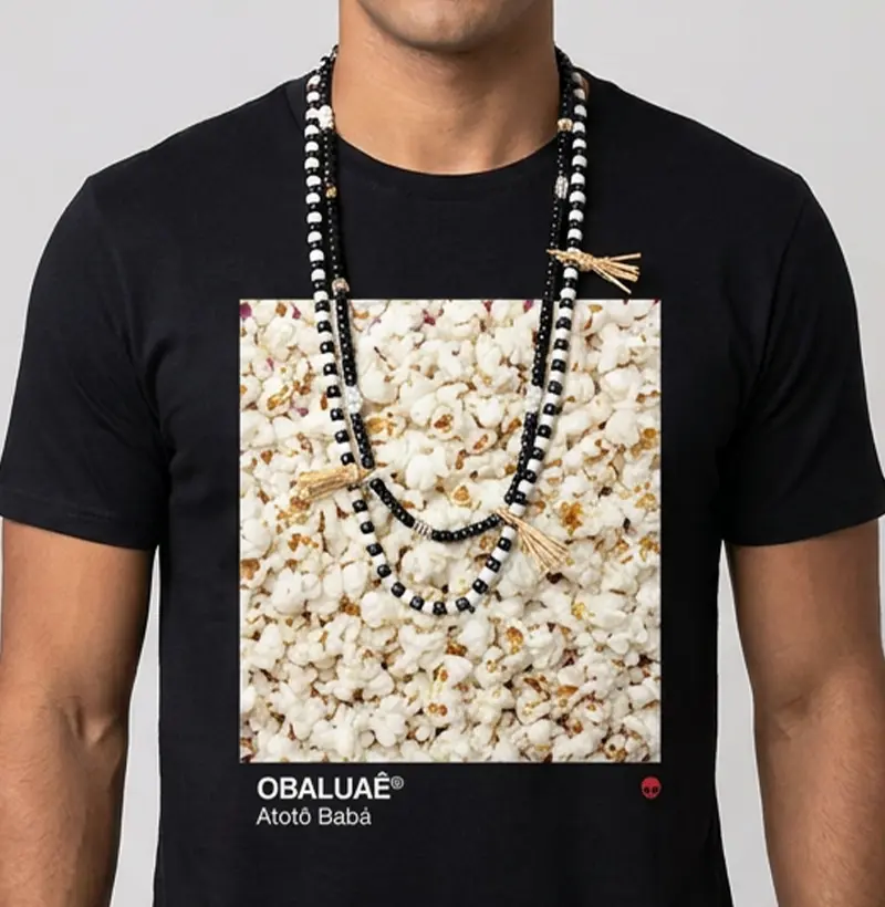 Camiseta Umbanda Orixá Obaluaê | Omolu | Pipoca
