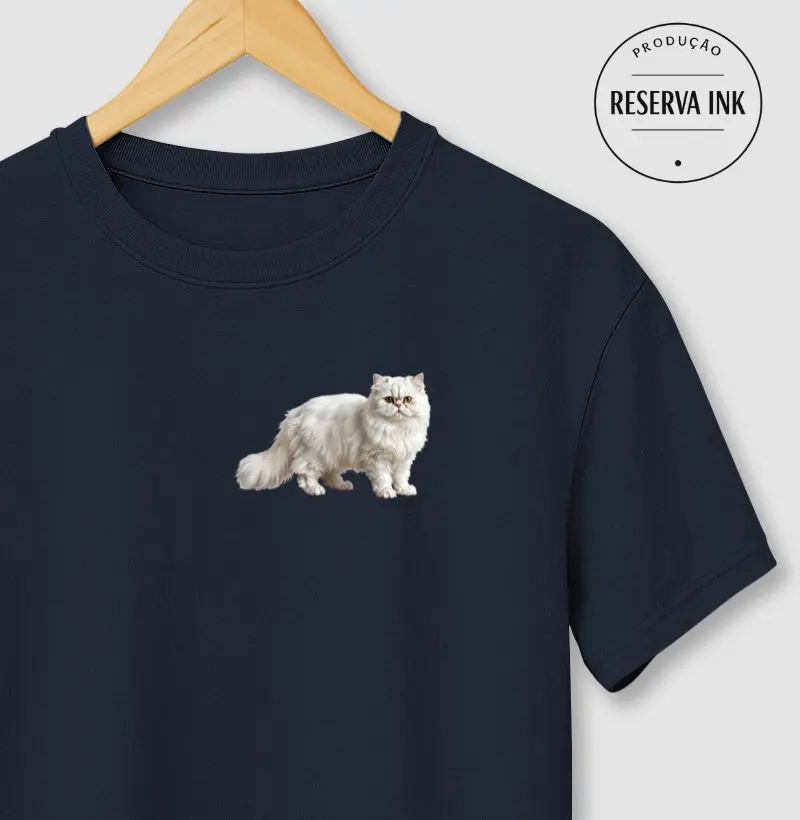 Gato Persa Branco Minimalista
