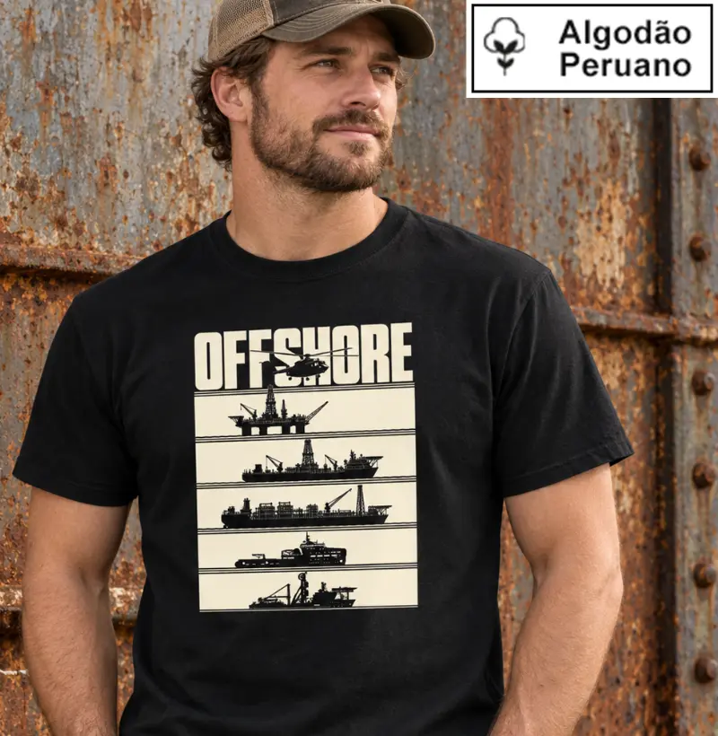 Offshore Operations Minimalista - Camiseta Algodão Peruano
