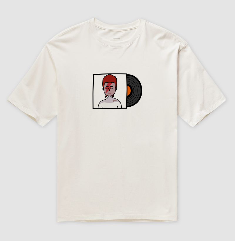 Camiseta Oversized Inspiração David Bowie