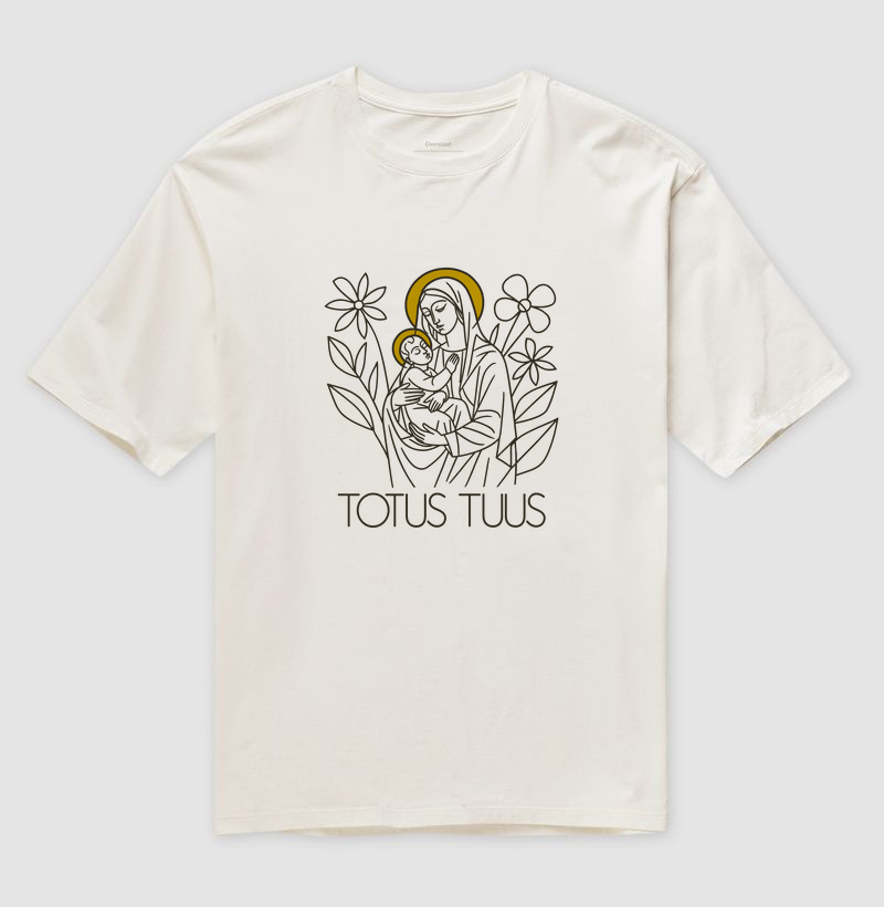 Totus Tuus Ave Maria e o Menino Jesus - Oversized