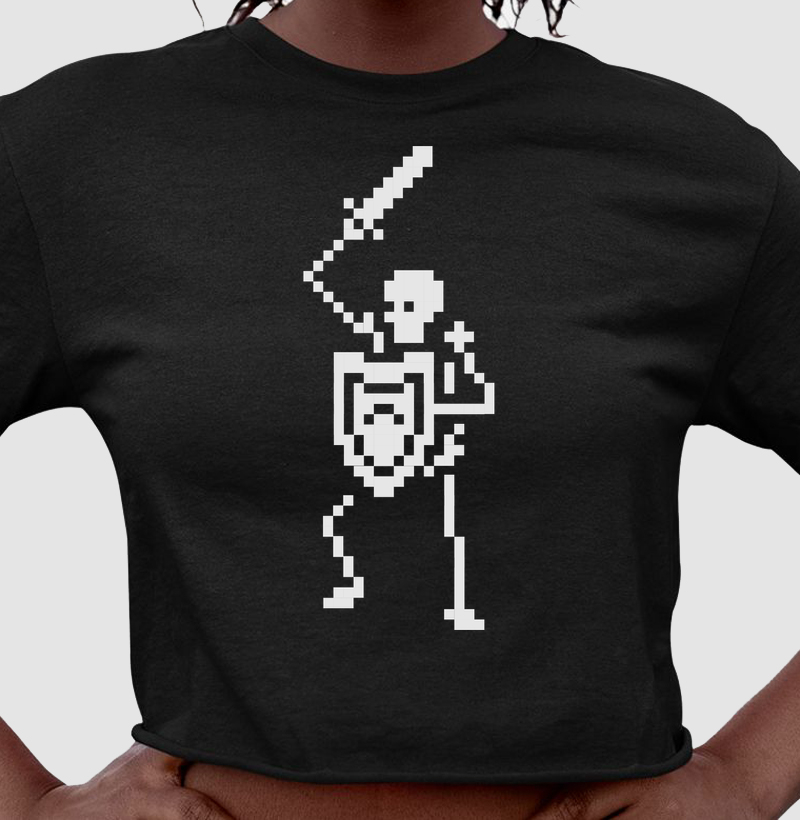 Pixel Skull Sword – Think Tee