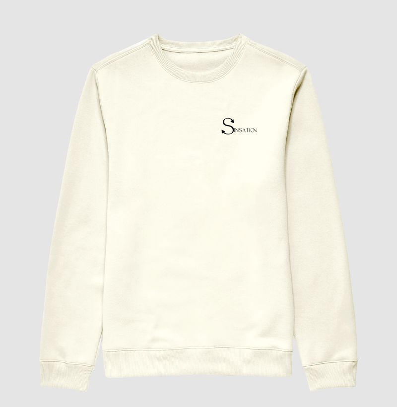 Suéter Moletom - Basic - Logo Preta