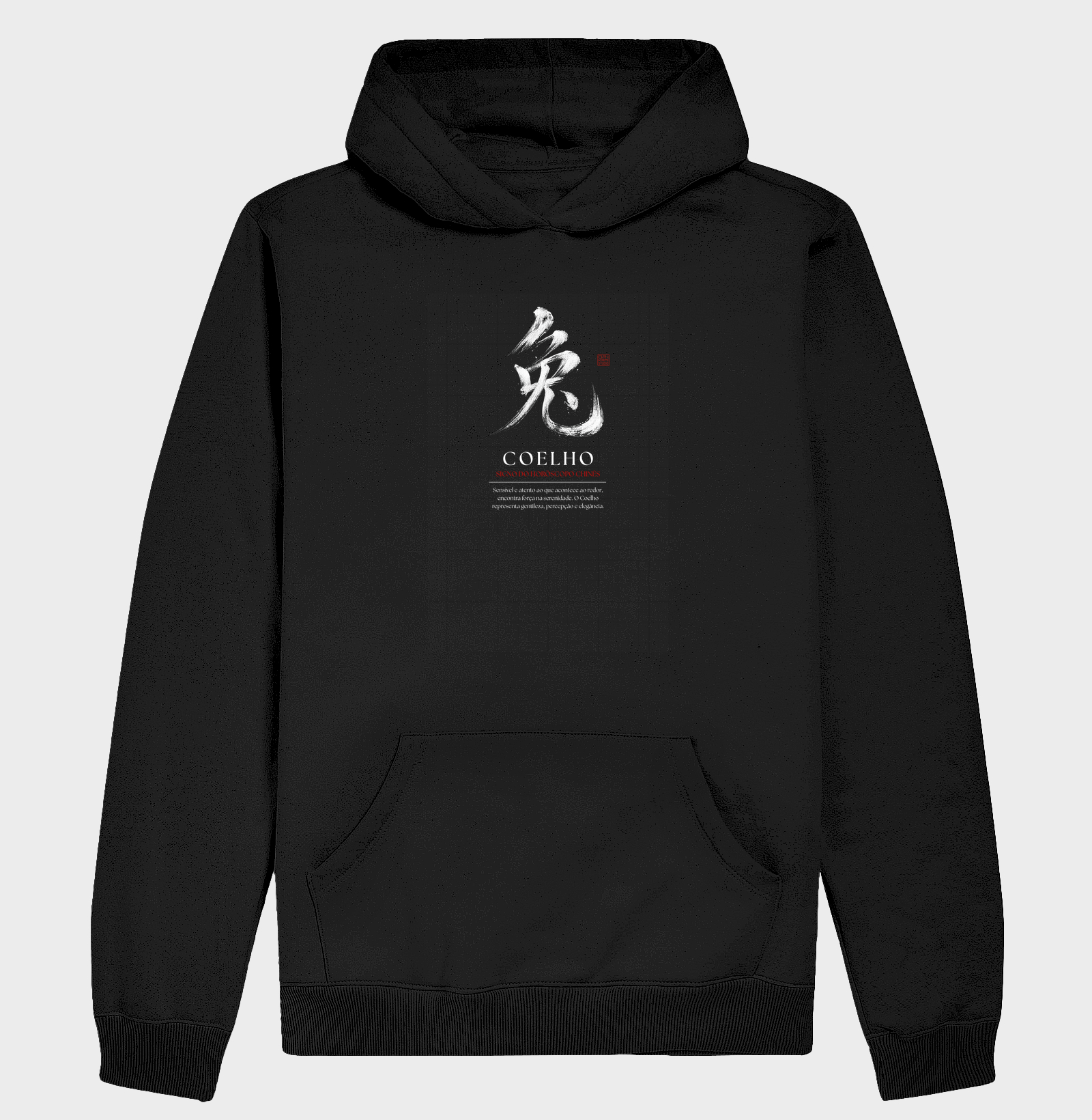 Coelho Kanji - Horóscopo Chinês - Hoodie Moletom
