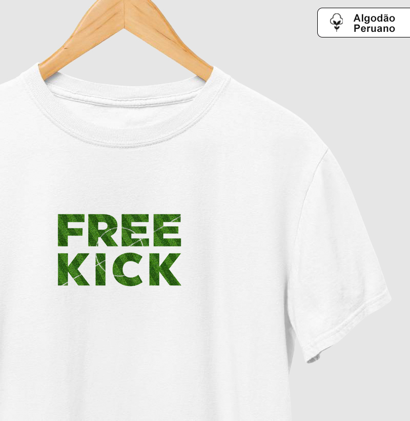 CAMISETA ALGODÃO PERUANO FREE KICK CAMPO DE FUTEBOL - Camiseta Algodão Peruano