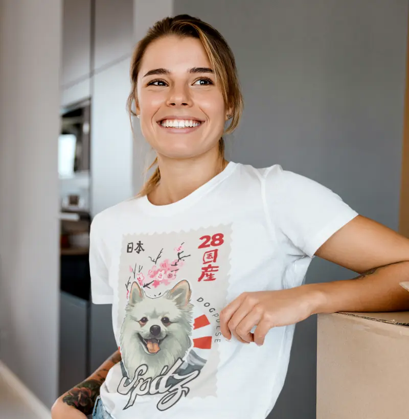 Camiseta Nihon Spitz White Dog Pulse