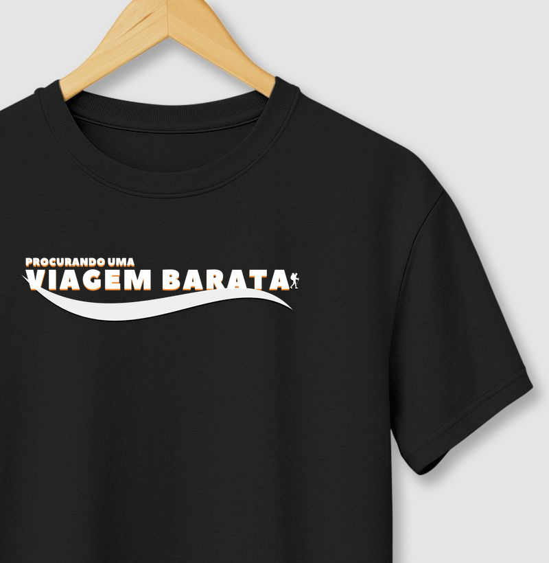 Camiseta Procurando uma Viagem Barata | Humor Procurando Nemo Viagem | Colecao Viciados em Viagem | Excursionista