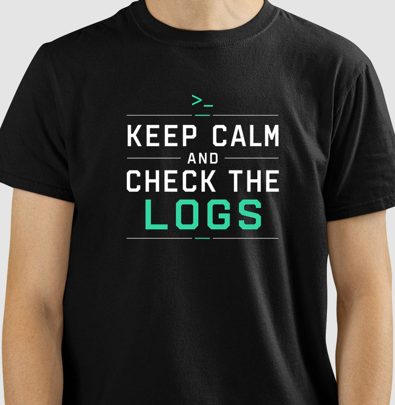 Camiseta Keep Calm and Check the Logs